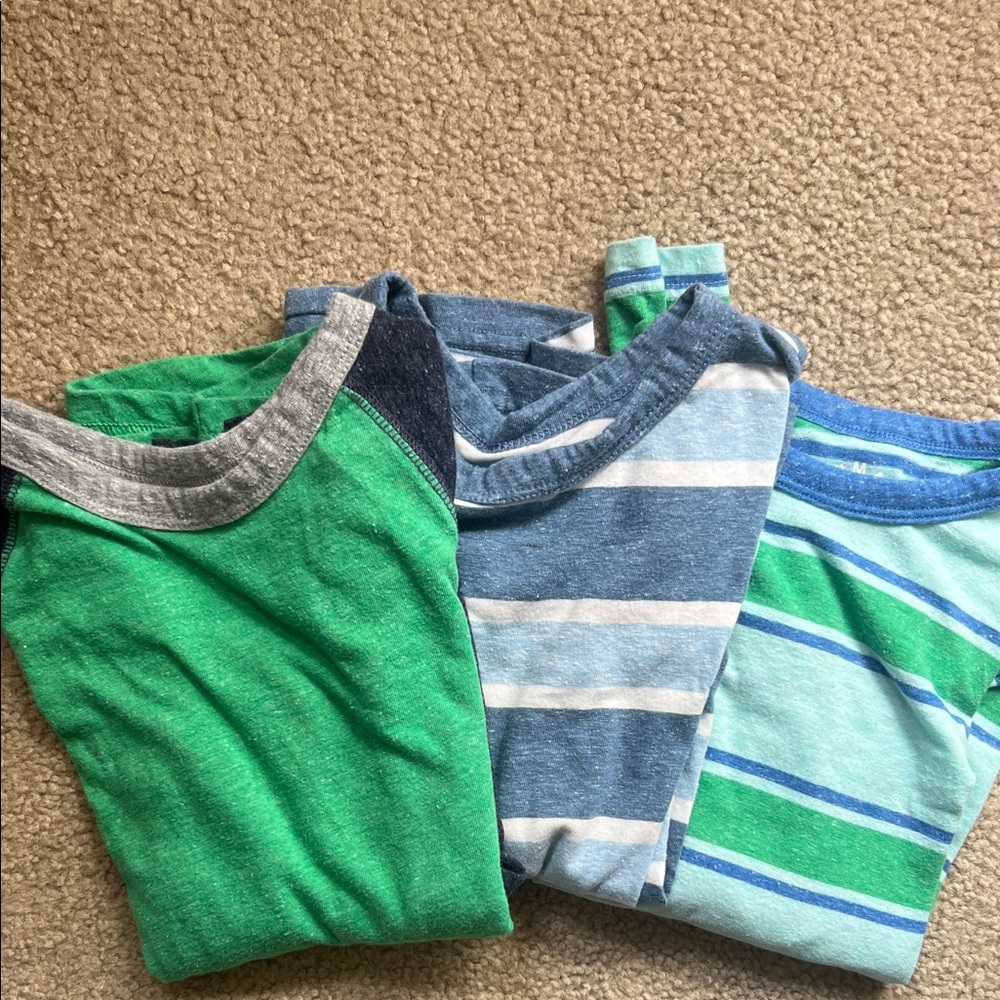 Primary Green and Blue Long Sleeve Heather Tees